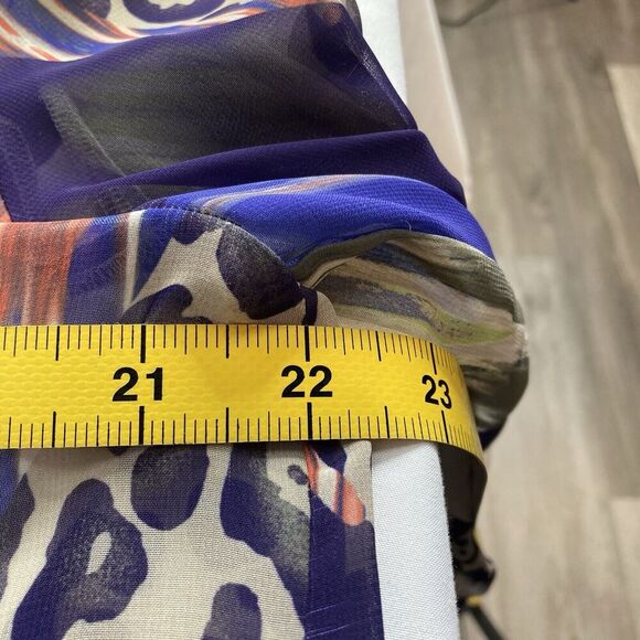 Chico's Women's Swirls Apryl Shirt Size 1‎ Medium Flowy Oversized Art To Wear - Picture 11 of 12